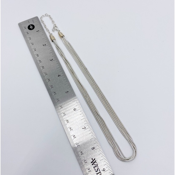 Silver Tone Multi Strand Necklace - Picture 7 of 9